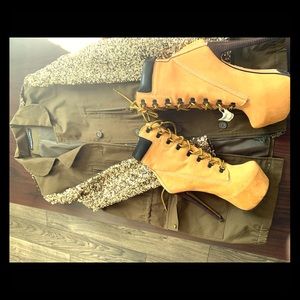 Faubourg Du Temple Sequin Sleeve Twill Jacket